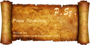 Papp Szabina névjegykártya